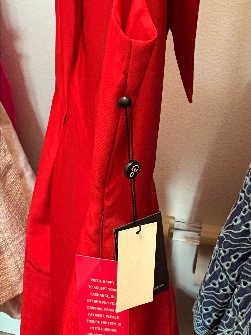 Adrianna Papell Red Fit-and-Flare Midi Dress - Picture 4 of 5